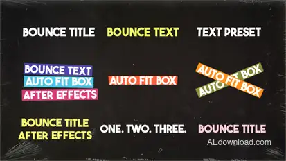 Bounce Text Presets Titles template preview