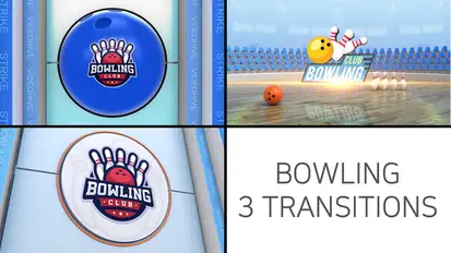 Bowling Logo Transition Elements template preview