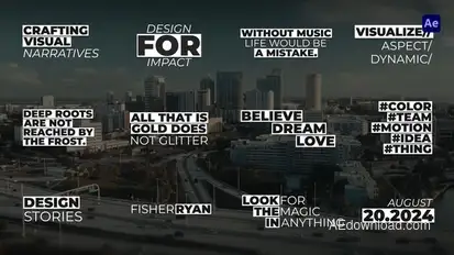 Box Text Animation | AE Titles template preview