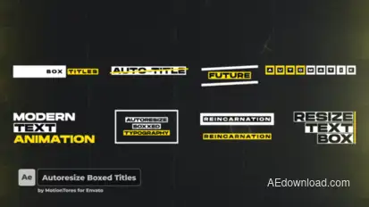 Box Text Titles  AE Video Displays template preview