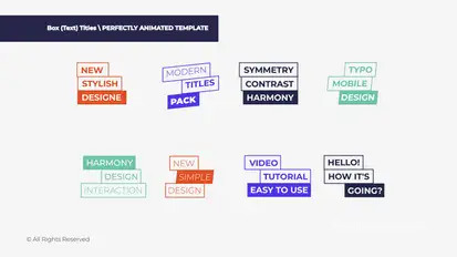Box (Text) Titles | After Effects Titles template preview