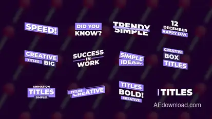 Box Titles | After Effects Titles template preview
