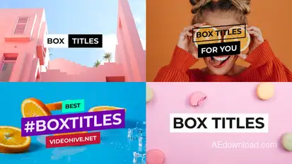 BOX Titles and Lower Thirds for After Effects Titles template preview