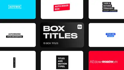 Box Titles for After Effects Titles template preview
