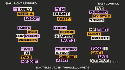 Box Titles V4.0 | AE Titles template preview