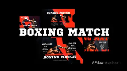 Boxing Sport Screen broadcast-packages template preview