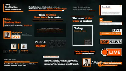 Breaking News Package Titles broadcast-packages template preview