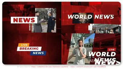 Breaking World News broadcast-packages template preview