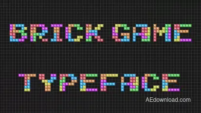 Brick Game Typeface  | After Effects Template Titles template preview