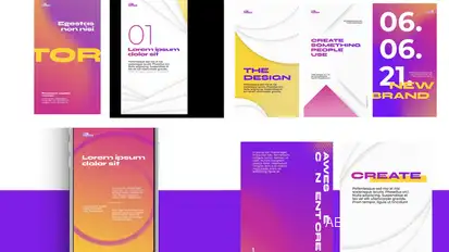 Bright Abstract typography stories Product Promo template preview