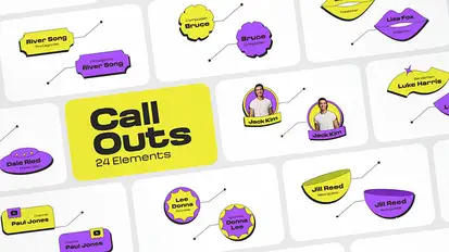 Bright Call-Outs Elements template preview