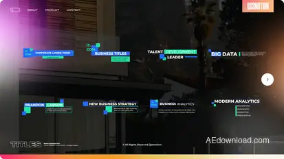 Bright Corporate Lower Thirds Elements template preview