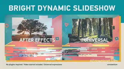 Bright Dynamic Slideshow Video Displays template preview