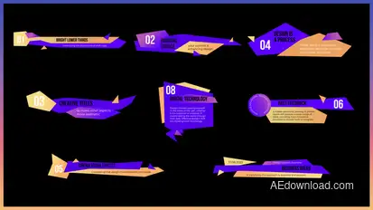 Bright Lower thirds Titles template preview