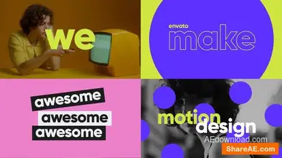 Bright Neon Promo Openers template preview