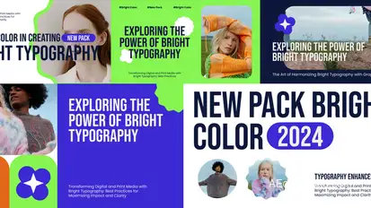 Bright Typhography After Effects Video Displays template preview