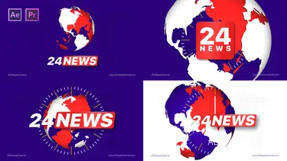 Broadcast 24 News Channel broadcast-packages template preview