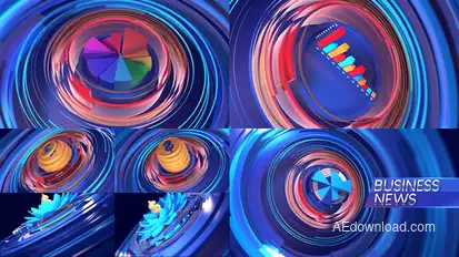 Broadcast Business News broadcast-packages template preview