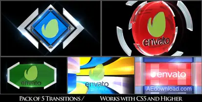Broadcast Logo Transition Pack V3 Logo Stings template preview