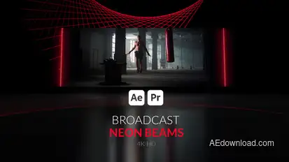 Broadcast Neon Beams broadcast-packages template preview