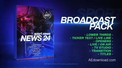 Broadcast Pack Sport News broadcast-packages template preview