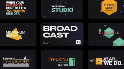 Broadcast Titles for After Effects Titles template preview