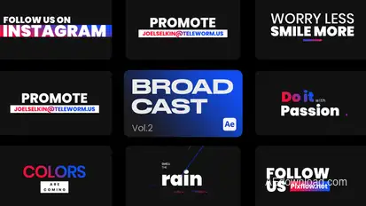 Broadcast Titles II  for After Effects Titles template preview