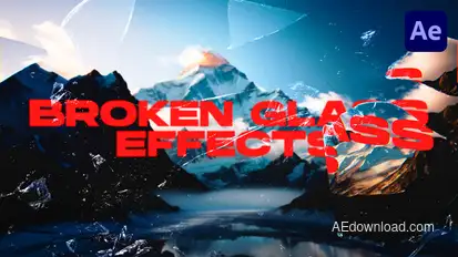 Broken Glass Effects VOL. 1 | After Effects Elements template preview