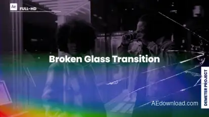 Broken Glass Transition Elements template preview