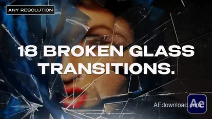 Broken Glass Transitions Elements template preview