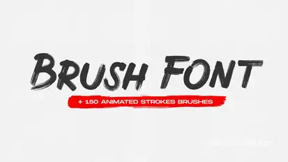 Brush Animated Font Titles template preview