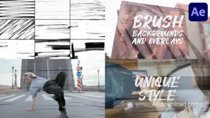 Brush Backgrounds And Overlays | After Effects Elements template preview