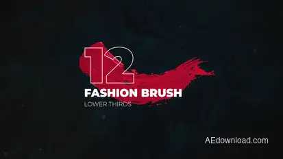 Brush Fashion Lower Thirds Elements template preview