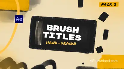 Brush Hand Drawn Titles 3 Titles template preview