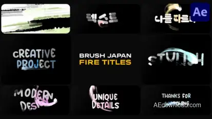 Brush Japan Fire Titles for After Effects Titles template preview