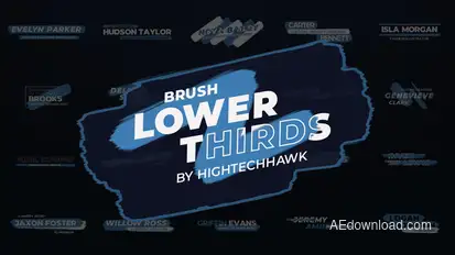Brush Lower Thirds Elements template preview