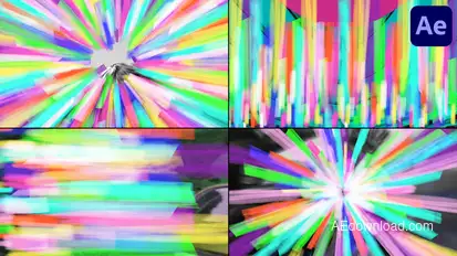 Brush Rainbow Seamless Transitions | After Effects Elements template preview