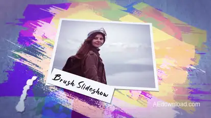 Brush Slideshow Video Displays template preview