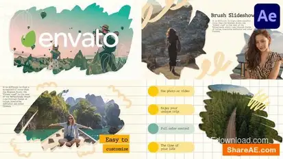 Brush Slideshow for After Effects Openers template preview