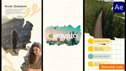Brush Social Media Slideshow for After Effects Openers template preview