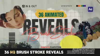 Brush Stroke Reveals Elements template preview