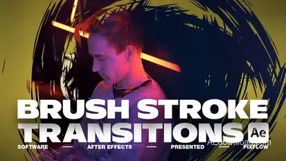 Brush Stroke Transitions V.3 For After Effects Elements template preview