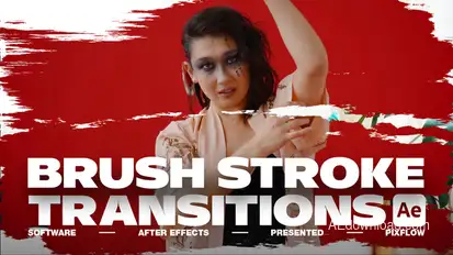 Brush Stroke Transitions V.4 For After Effects Elements template preview