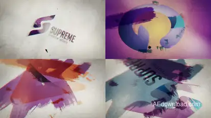 Brush Strokes Unveil Logo Openers template preview