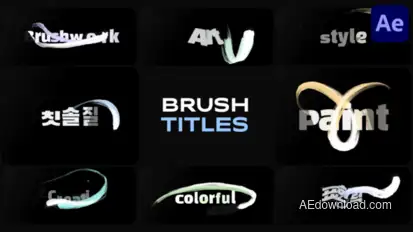Brush Titles | After Effects Titles template preview
