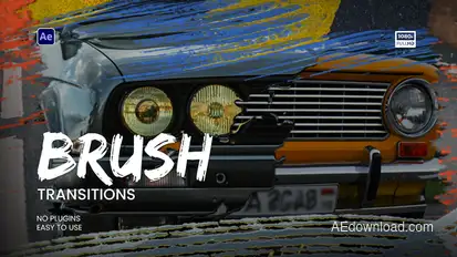 Brush Transitions Elements template preview