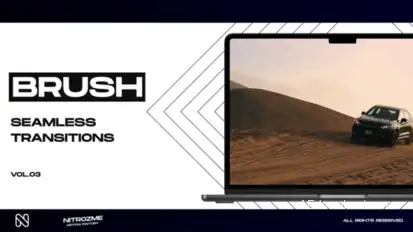 Brush Transitions Vol. 03 Elements template preview