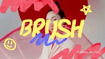 Brush Typogtaphy and Elements Elements template preview