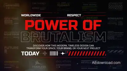 Brutalism Titles Titles template preview