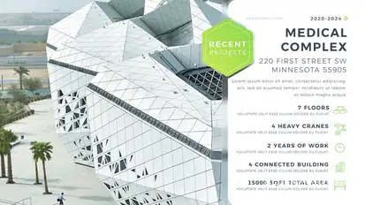 Building Company Presentation Video Displays template preview